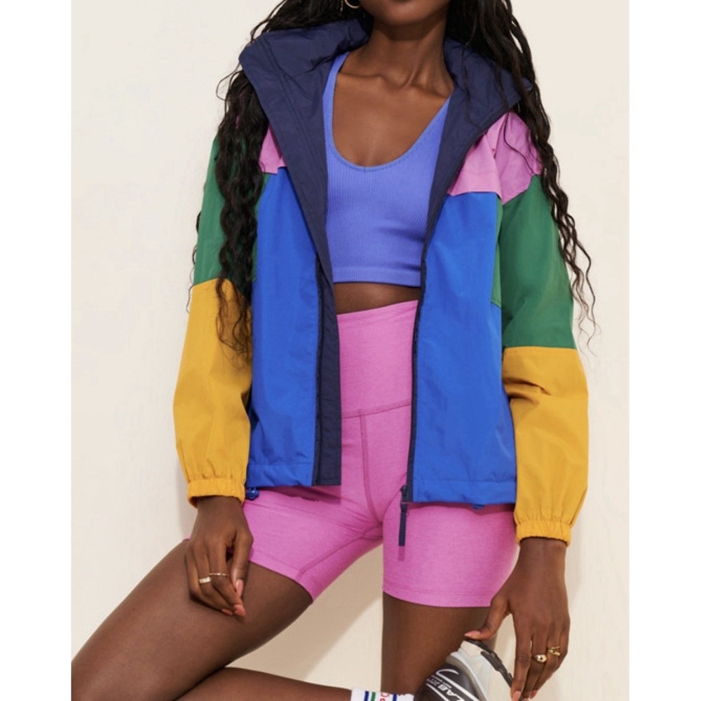 BOBO CHOSES Colorblock Windstopper Jacket Coat Small